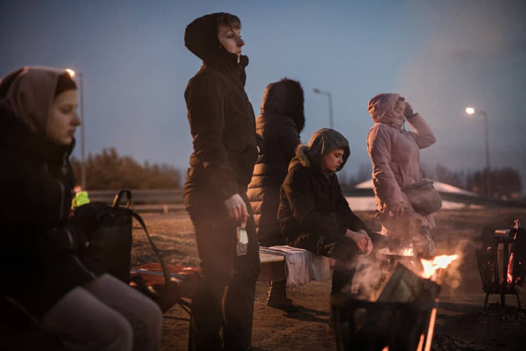 Bilden är tagen i Zosin på gränsen mellan Ukraina och Polen, där ActionAids samarbetspartner, PAH (Polish Humanitarian Action) arbetar.