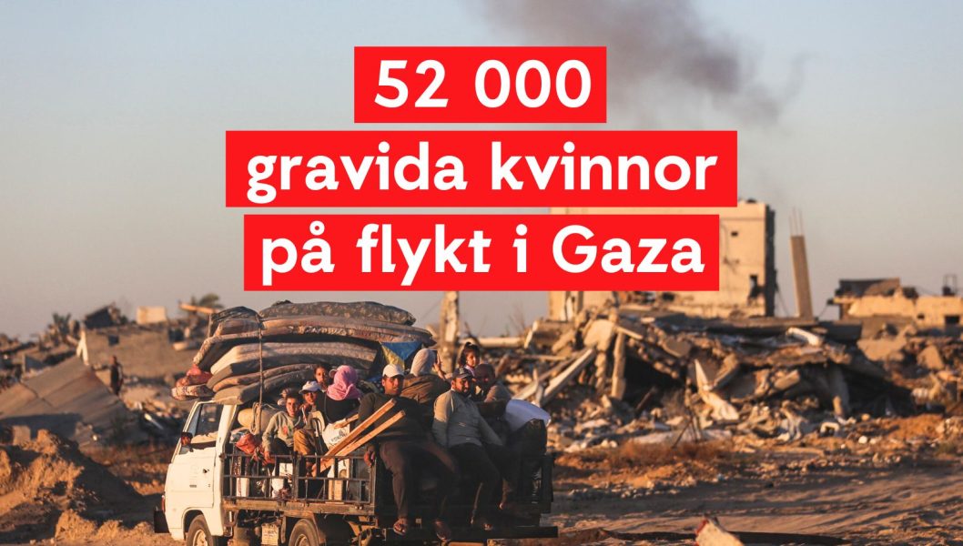 52 000 gravida kvinnor på flykt i Gaza