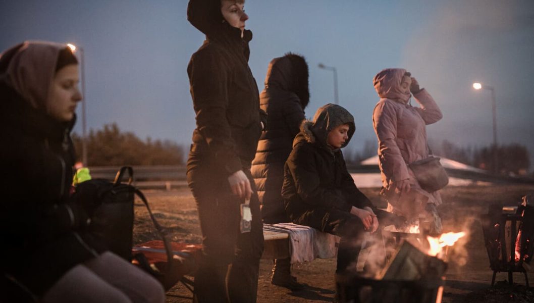 Bilden är tagen i Zosin på gränsen mellan Ukraina och Polen, där ActionAids samarbetspartner, PAH (Polish Humanitarian Action) arbetar.